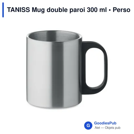 TANISS Mug double paroi 300 ml
