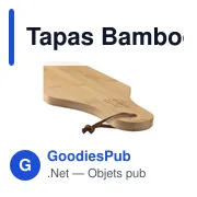Planche à découper personnalisable en bambou pour servir des tapasavec logo - Miniature 1