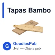 Planche à découper personnalisable en bambou pour servir des tapasavec logo - Miniature 2