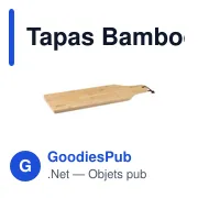 Planche à découper personnalisable en bambou pour servir des tapasavec logo - Miniature 4