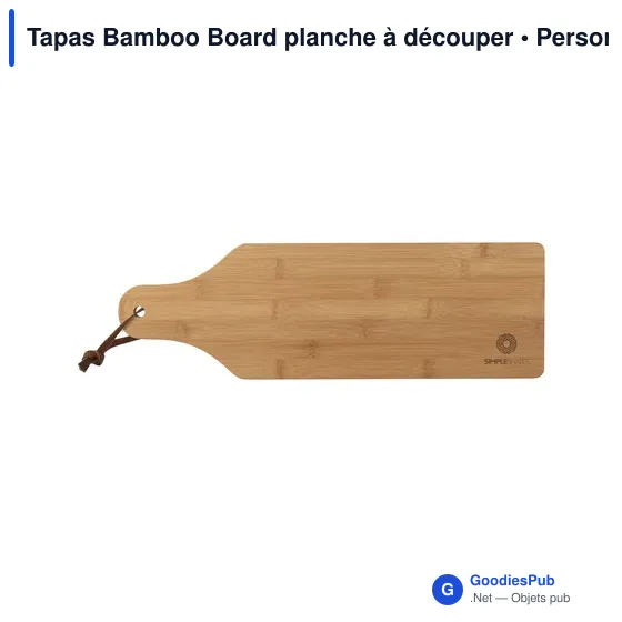 Planche à découper personnalisable en bambou pour servir des tapasavec logo - Image 5