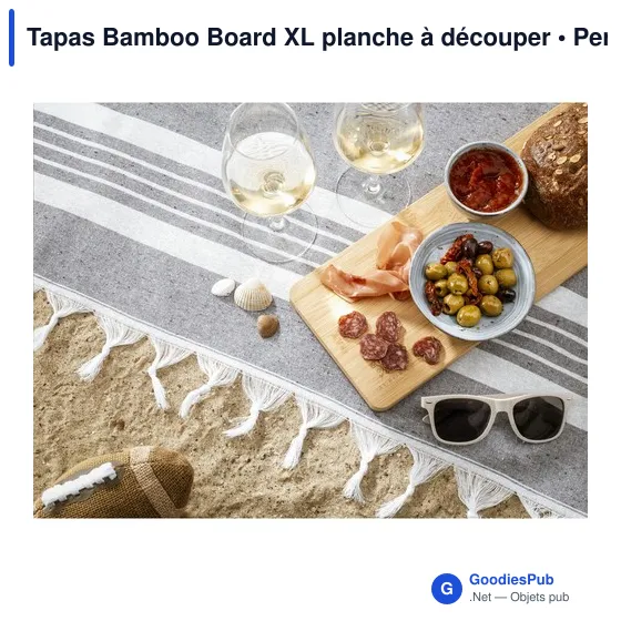 Planche à découper personnalisable Tapas Bamboo Board XL avec logo - Image 1