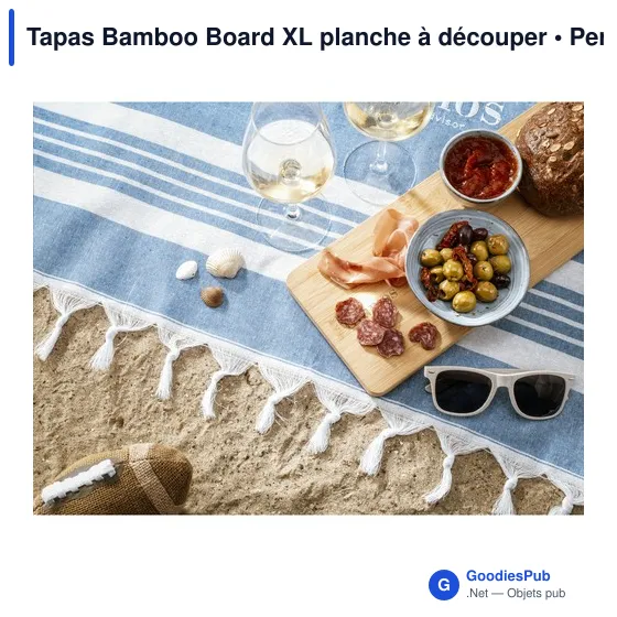 Planche à découper personnalisable Tapas Bamboo Board XL avec logo - Image 2