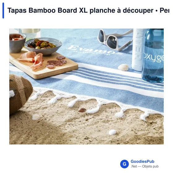 Planche à découper personnalisable Tapas Bamboo Board XL avec logo - Image 3