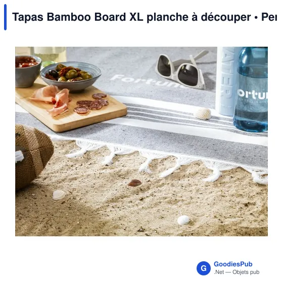 Planche à découper personnalisable Tapas Bamboo Board XL avec logo - Image 4