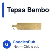 Planche à découper personnalisable Tapas Bamboo Board XL avec logo - Miniature 5