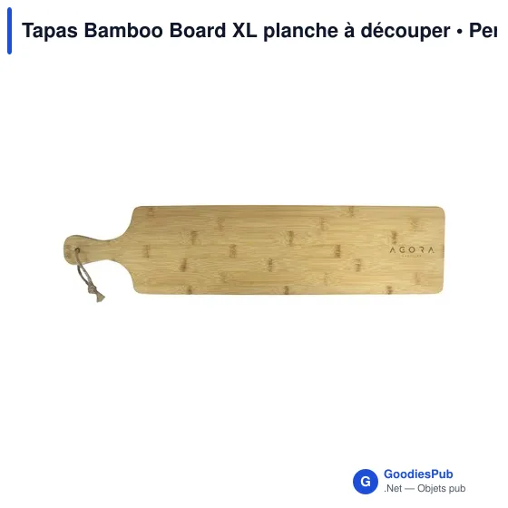 Planche à découper personnalisable Tapas Bamboo Board XL avec logo - Image 5
