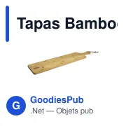 Planche à découper personnalisable Tapas Bamboo Board XL avec logo - Miniature 6