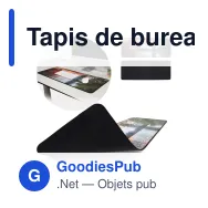 Tapis de bureau personnalisable en sublimation avec logo - 78 x 30 cm - Miniature 1