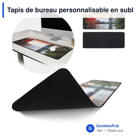 Tapis de bureau personnalisable en sublimation avec logo - 78 x 30 cm