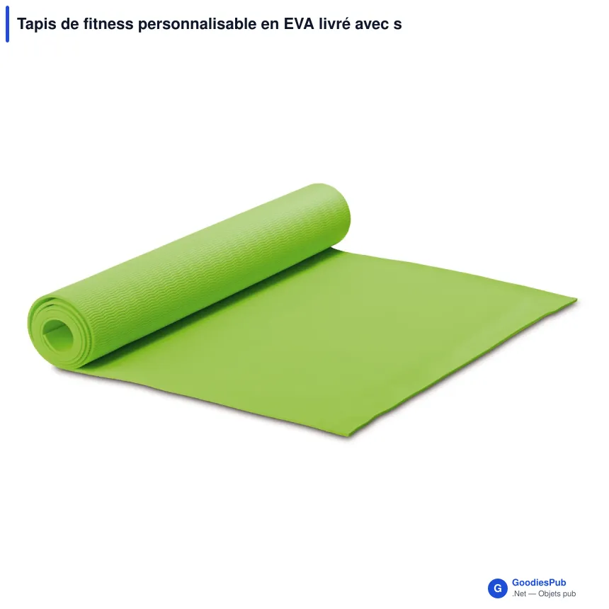 Tapis de fitness personnalisable en EVA livré avec son sac avec logo - Fitness - Image 2