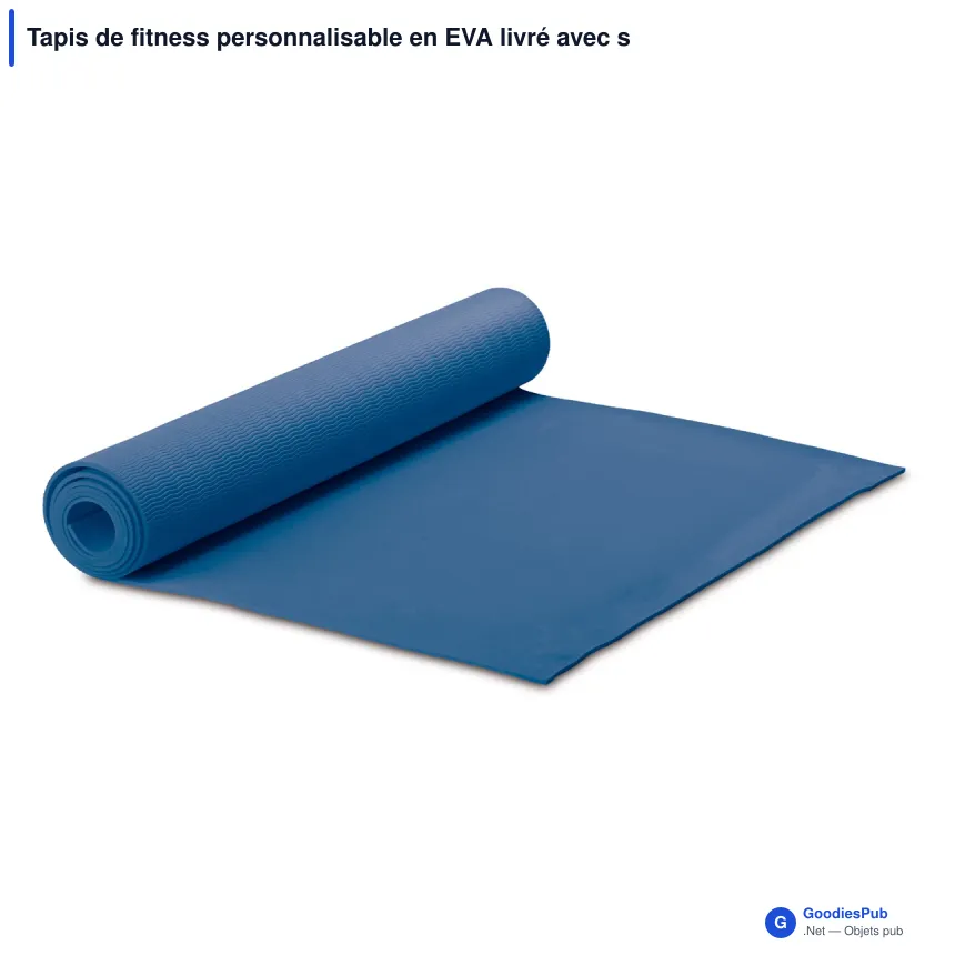 Tapis de fitness personnalisable en EVA livré avec son sac avec logo - Fitness - Image 3