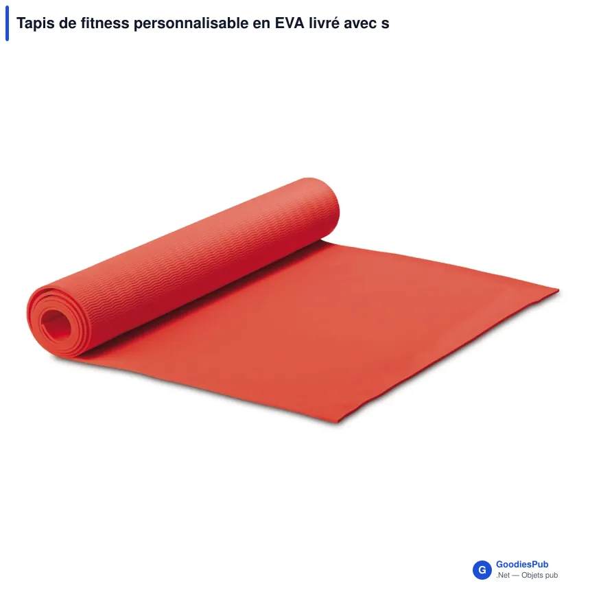 Tapis de fitness personnalisable en EVA livré avec son sac avec logo - Fitness - Image 4