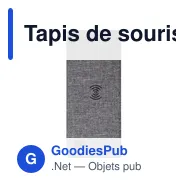Tapis de souris personnalisable à induction avec logo - Selene - Miniature 1