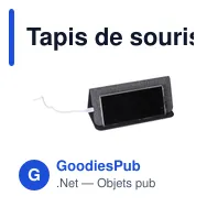 Tapis de souris personnalisable à induction avec logo - Selene - Miniature 2