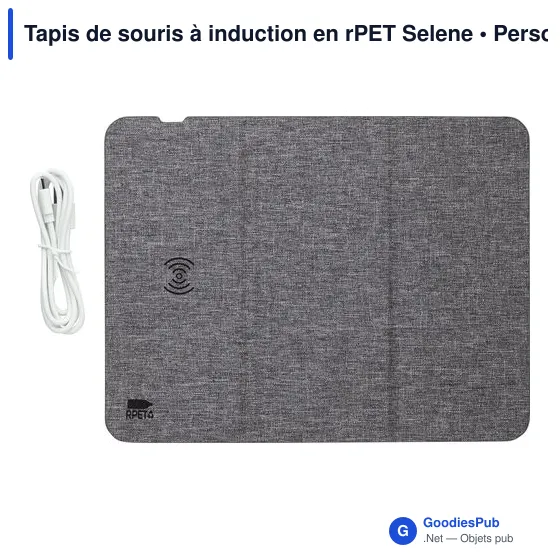 Tapis de souris personnalisable à induction avec logo - Selene - Image 3