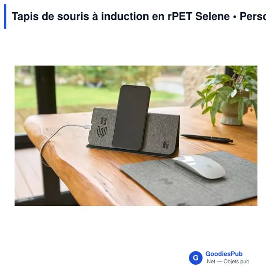 Tapis de souris personnalisable à induction avec logo - Selene - Image 6