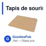 Tapis de souris chargeur sans fil personnalisable en papier recyclé avec logo - Bio-papier - Miniature 2