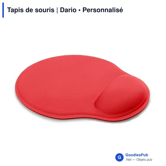 Tapis de souris personnalisable Dario avec logo et repose-poignet - Image 2