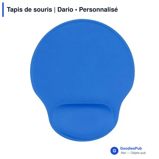Tapis de souris personnalisable Dario avec logo et repose-poignet - Image 11