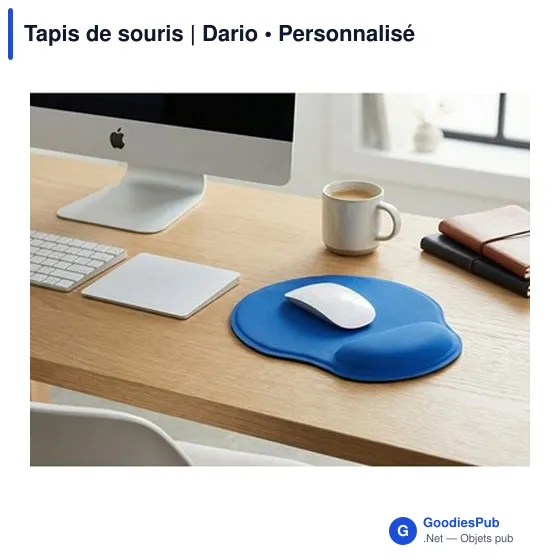 Tapis de souris personnalisable Dario avec logo et repose-poignet - Image 12