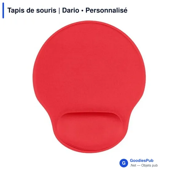 Tapis de souris personnalisable Dario avec logo et repose-poignet - Image 3