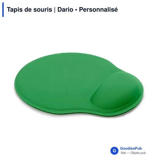 Tapis de souris personnalisable Dario avec logo et repose-poignet - Image 6