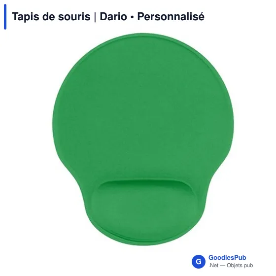 Tapis de souris personnalisable Dario avec logo et repose-poignet - Image 7