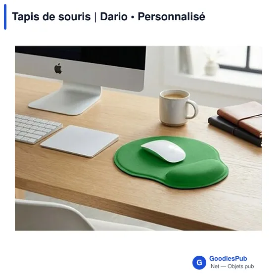 Tapis de souris personnalisable Dario avec logo et repose-poignet - Image 8