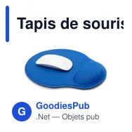 Tapis de souris personnalisable Dario avec logo et repose-poignet - Miniature 9