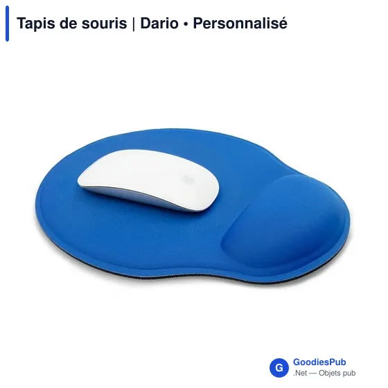 Tapis de souris personnalisable Dario avec logo et repose-poignet - Image 9