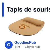 Tapis de souris ergonomique personnalisable avec logo - Edwin - Miniature 3
