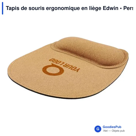 Tapis de souris ergonomique personnalisable avec logo - Edwin - Image 3