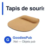 Tapis de souris ergonomique personnalisable avec logo - Edwin - Miniature 4