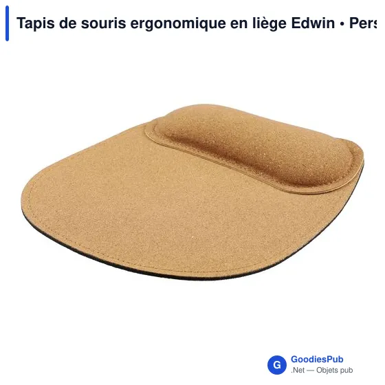Tapis de souris ergonomique personnalisable avec logo - Edwin - Image 4