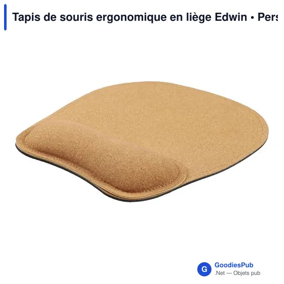 Tapis de souris ergonomique personnalisable avec logo - Edwin - Image 6