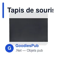 Tapis de souris recyclé Alexis - Miniature 1