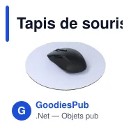 Tapis de souris rond personnalisable 20 cm en sublimation avec logo - Rond - Miniature 2