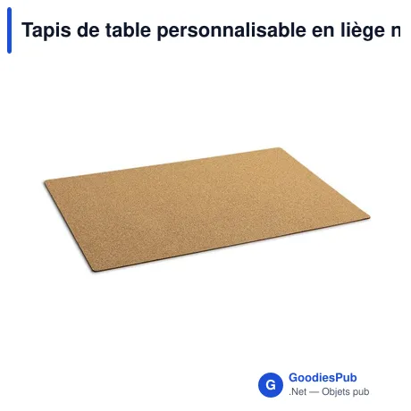 Tapis de table personnalisable en liège naturel avec logo - Hanlax