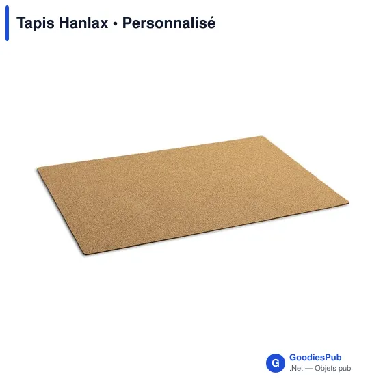 Tapis de table personnalisable en liège naturel avec logo - Hanlax - Image 1