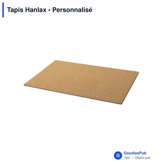 Tapis de table personnalisable en liège naturel avec logo - Hanlax - Image 2