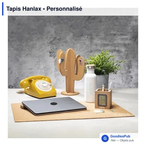 Tapis de table personnalisable en liège naturel avec logo - Hanlax - Image 3