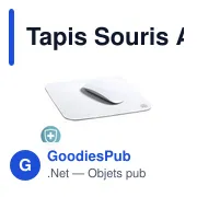 Tapis souris personnalisable avec logo pour entreprise - Miniature 1