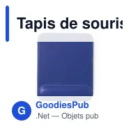 Tapis de souris personnalisable avec logo - Tapis Souris Gong - Miniature 1