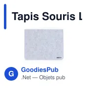Tapis de souris personnalisable en RPET avec logo - Tapis Souris Lena - Miniature 2