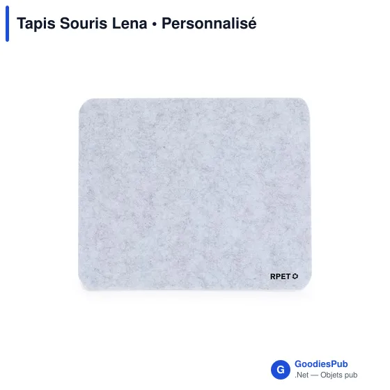 Tapis de souris personnalisable en RPET avec logo - Tapis Souris Lena - Image 2