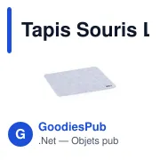 Tapis de souris personnalisable en RPET avec logo - Tapis Souris Lena - Miniature 3