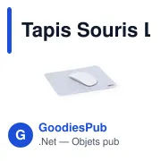 Tapis de souris personnalisable en RPET avec logo - Tapis Souris Lena - Miniature 4