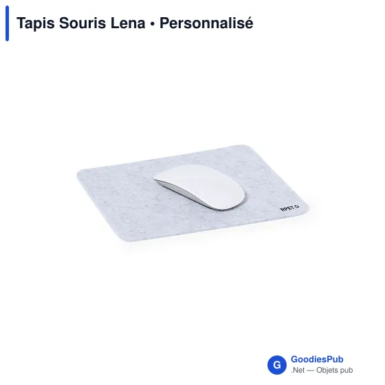 Tapis de souris personnalisable en RPET avec logo - Tapis Souris Lena - Image 4