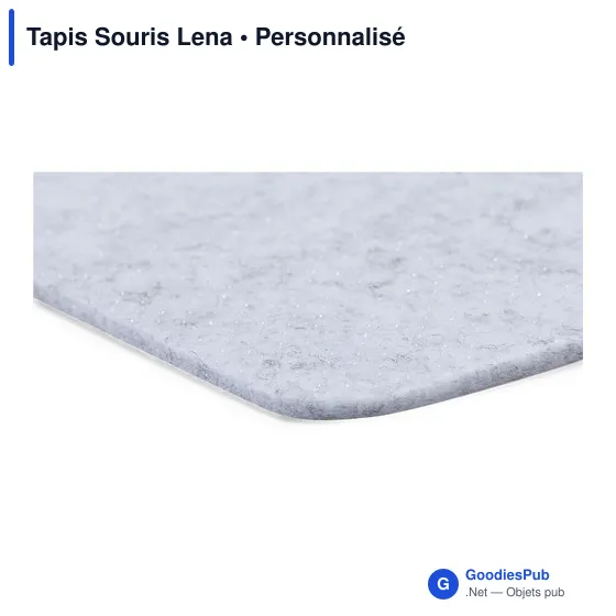 Tapis de souris personnalisable en RPET avec logo - Tapis Souris Lena - Image 5